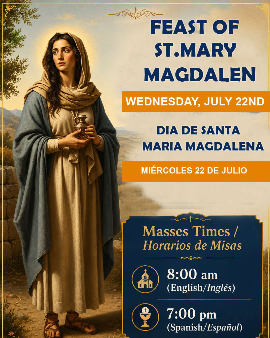 Dia de Santa Maria Magdalena                                                                                                                                                                                                                                                                                
